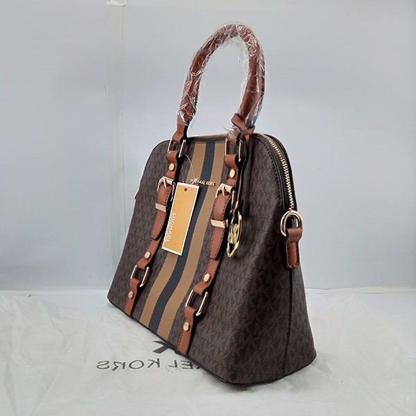 Michael Kors Ladies Hand Bag 3 Piece With Leather Stripe QB00400