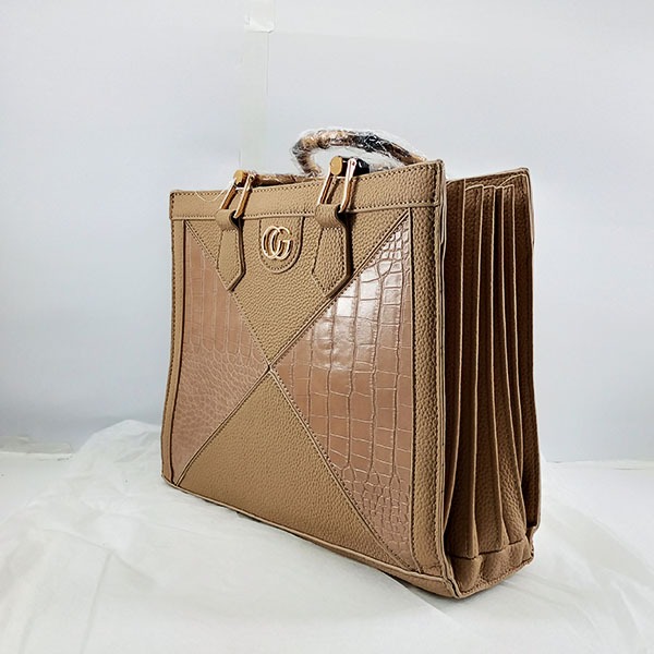 Gucci Ladies Hand Bag 3 Piece Light Brown Color QB00406