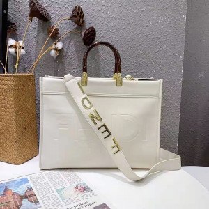 Fendi Ladies Hand Bag Off White Color QB00410