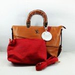 LV Ladies Shoulder Bag 2 Piece Brown & Red Color QB00487