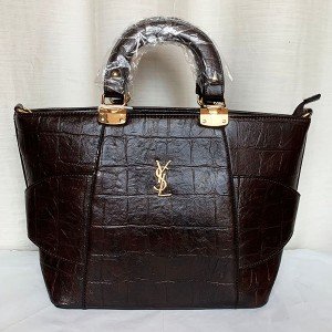 YSL Ladies Hand Bag 2 Piece With Leather Stripe QB00289
