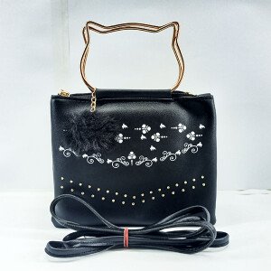 Small Hand Bag for Girls Black Color QB00413