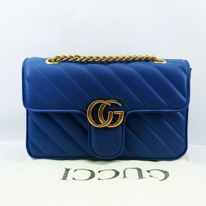Gucci Ladies Shoulder Bag With Box Blue Color QB00540