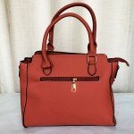 Fendi Ladies Hand Bag With Leather Stripe Pink Color QB00280
