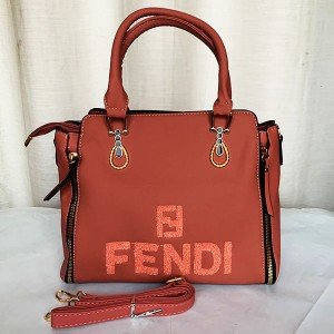 Fendi Ladies Hand Bag With Leather Stripe Pink Color QB00280