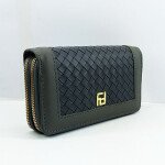 Ladies Hand Purse Black & Grey Color QB00442