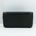 Ladies Hand Purse Black & Grey Color QB00442