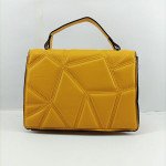 Ladies Hand Bag With Plastic Chain Yellow Color QB00338
