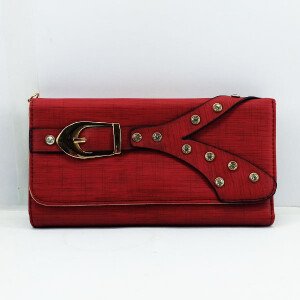 Ladies Hand Purse Red Color QB00443