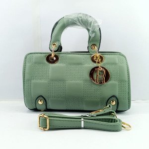 Dior Ladies Hand Bag With Leather Stripe Sea Green Color QB00342