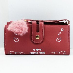 Ladies Hand Purse Red Color QB00449