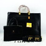 Fendi Ladies Hand Bag Black Color QB00409