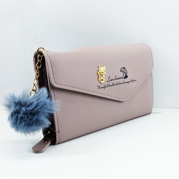 Ladies Hand Purse Pink Color QB00453