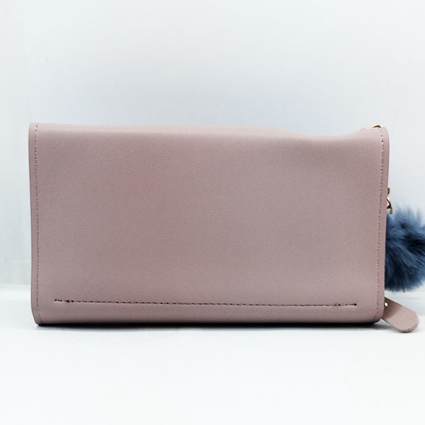 Ladies Hand Purse Pink Color QB00453