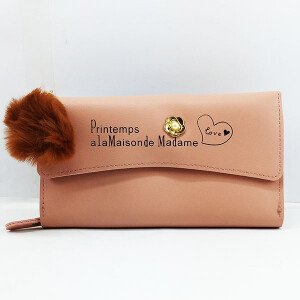 Ladies Hand Purse Orange Color QB00455