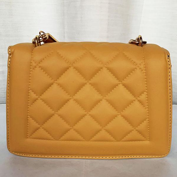 Female Hand Bag 2 Piece With Leather Handle Yellow Color QB00261