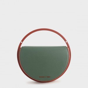Charles & Keith CK2-70780913 Replica Ladies Hand Bag Green Color