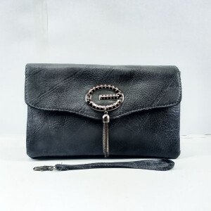 Ladies Hand Purse Grey Color QB00420
