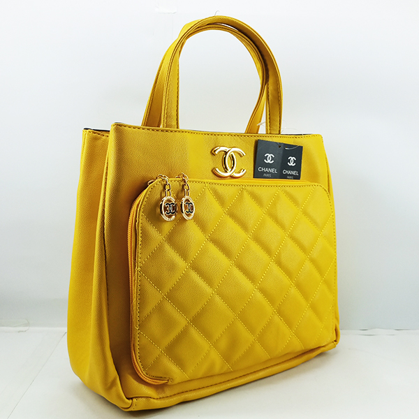 Chanel Ladies Bag 2 Piece Yellow Color QB00491