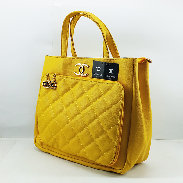 Chanel Ladies Bag 2 Piece Yellow Color QB00491