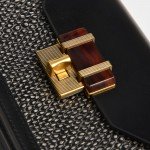 Charles & Keith CK2-80781405 Replica Ladies Hand Bag Black Color With Leather Stripe
