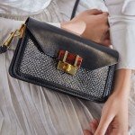 Charles & Keith CK2-80781405 Replica Ladies Hand Bag Black Color With Leather Stripe