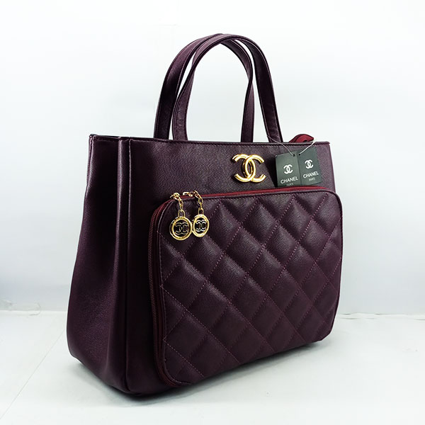 Chanel Ladies Bag 2 Piece Magenta Color QB00493