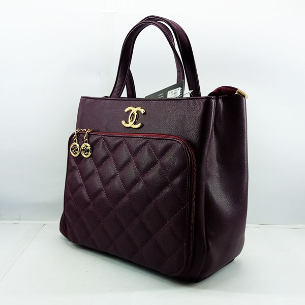 Chanel Ladies Bag 2 Piece Magenta Color QB00493