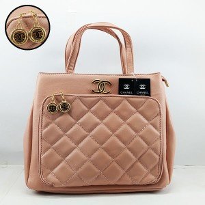 Chanel Ladies Bag 2 Piece Pink Color QB00492