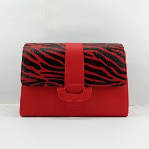 Ladies Shoulder Bag With Leather Stripe QB00318