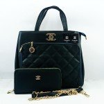 Chanel Ladies Bag 2 Piece Green Color QB00494