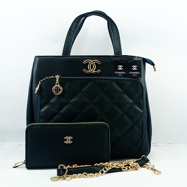 Chanel Ladies Bag 2 Piece Green Color QB00494