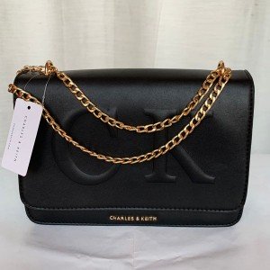 Charles & Keith Ladies Hand Bag 2 Piece Black Color QB00237