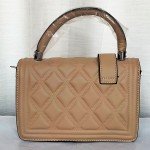 Chanel Girls Hand Bag With Long Stripe Brown Color QB00252