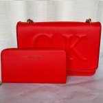 Charles & Keith Ladies Hand Bag 2 Piece Red Color QB00238