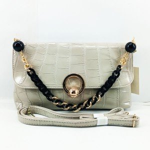 Ladies Hand & Shoulder Purse Off White Color QB00529