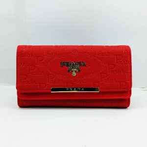 Prada Ladies Hand Purse Red Color QB00428