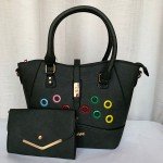 Guess Ladies Hand Bag 2 Piece Green Color QB00245