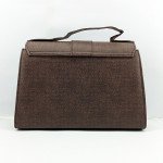 Ladies Leather Hand Bag With Leather Stripe QB00308
