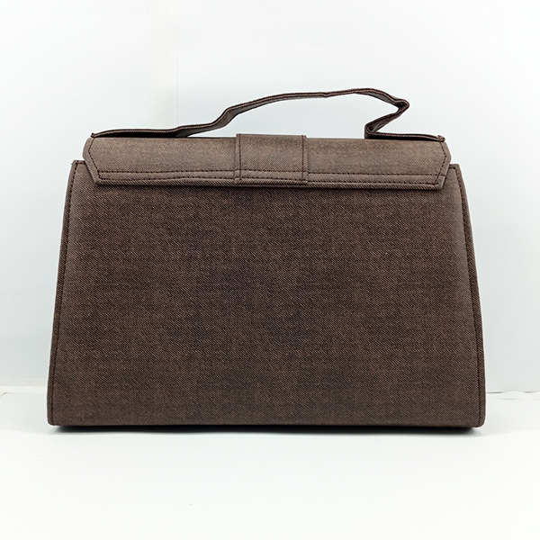 Ladies Leather Hand Bag With Leather Stripe QB00308