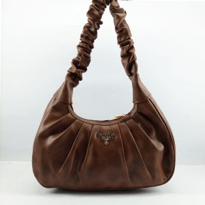 Prada Ladies Hand Bag Dark Brown Color QB00324