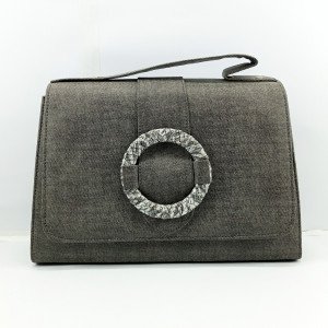 Ladies Leather Hand Bag With Leather Stripe QB00309