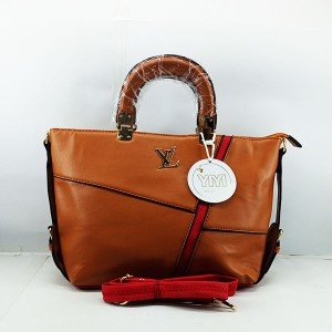 LV Ladies Shoulder Bag 2 Piece Brown & Red Color QB00487