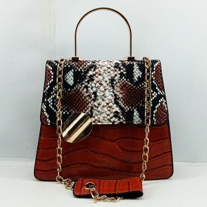Girls Hand & Shoulder Bag Snake Design Multi Color QB00481