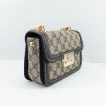 Gucci Hand Bag Brown Color With Chain Stripe QB00327