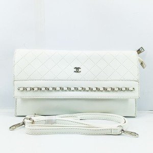 Ladies Hand & Shoulder Purse White Color QB00535