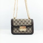 Gucci Hand Bag Brown Color With Chain Stripe QB00327