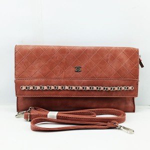 Ladies Hand & Shoulder Purse Pink Color QB00536