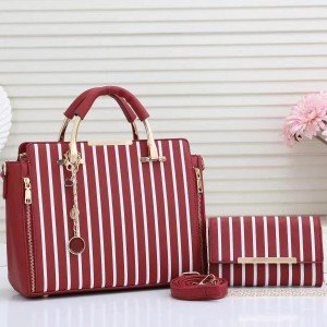 Charles & Keith Ladies Hand Bag 2 Piece Magenta Color QB00226