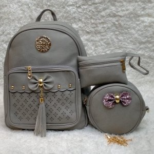 Shoulder Bags For Girls Grey Color 3 Piece QB00111